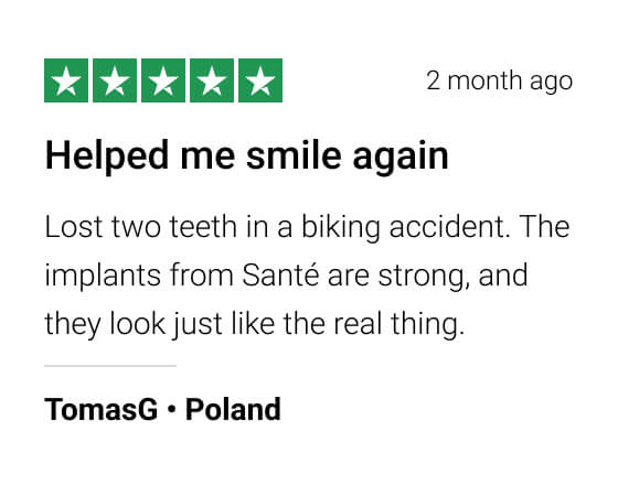 Trustpilot positive patient review for dental treatment in Turkey