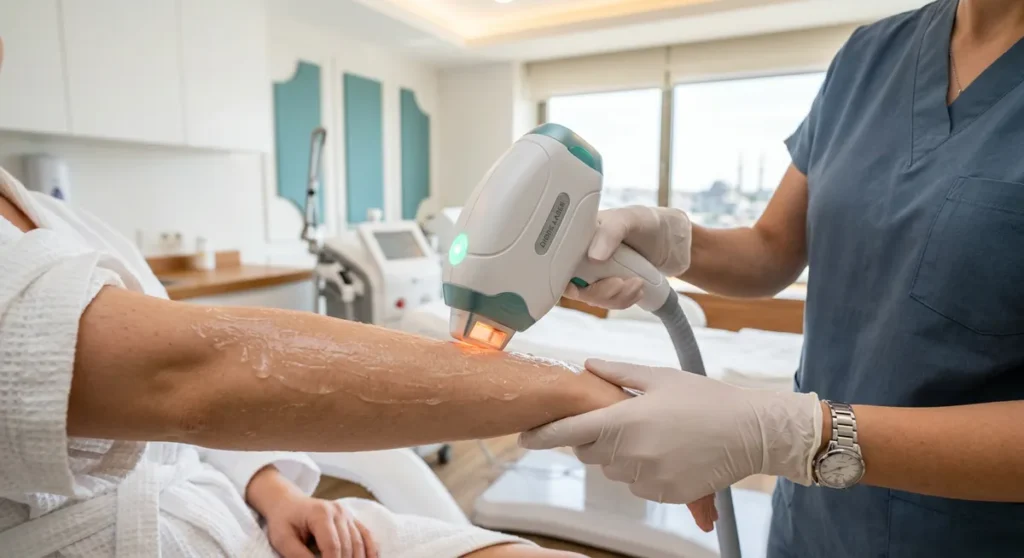 Advanced laser hair removal technology at clinic