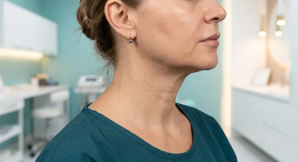 Before and after neck lift rejuvenation results