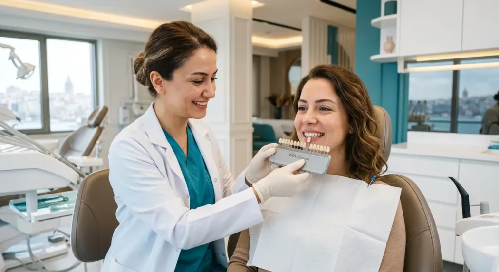 Before and after teeth whitening results