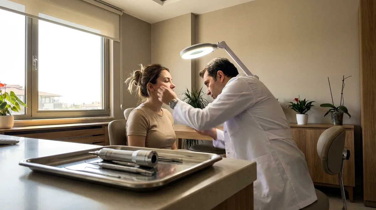 CO2 laser skin assessment consultation at Santé Clinic in Istanbul
